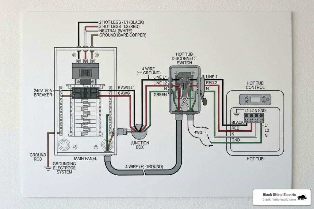Read more about the article How to Wire a 220V or 240V Hot Tub Without the Sparky Surprises
