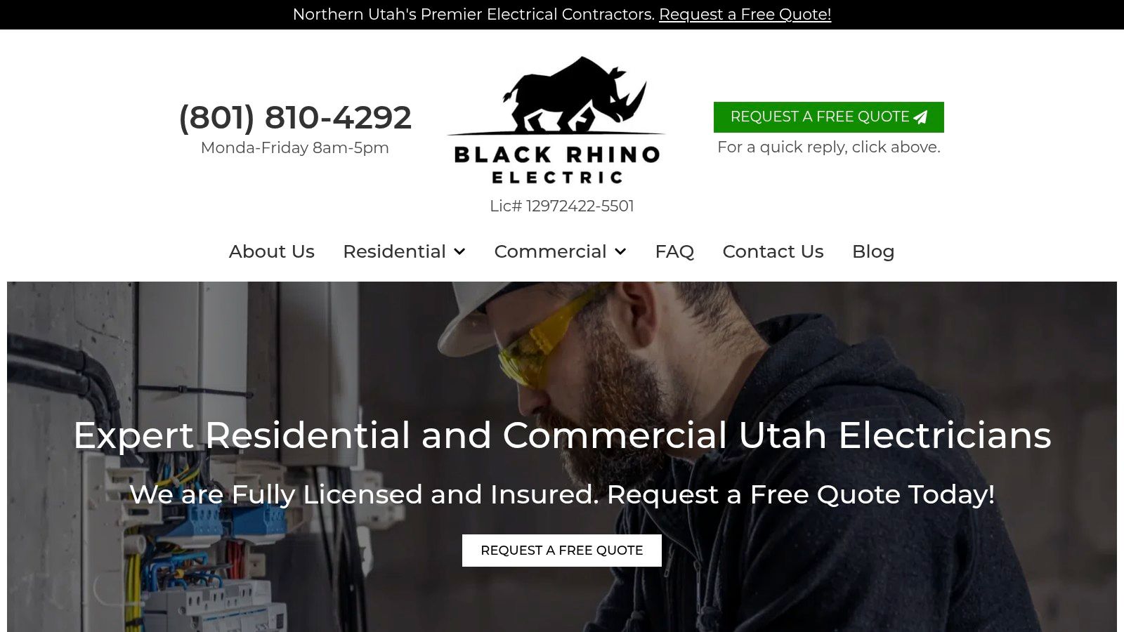 Screenshot from https://blackrhinoelectric.com