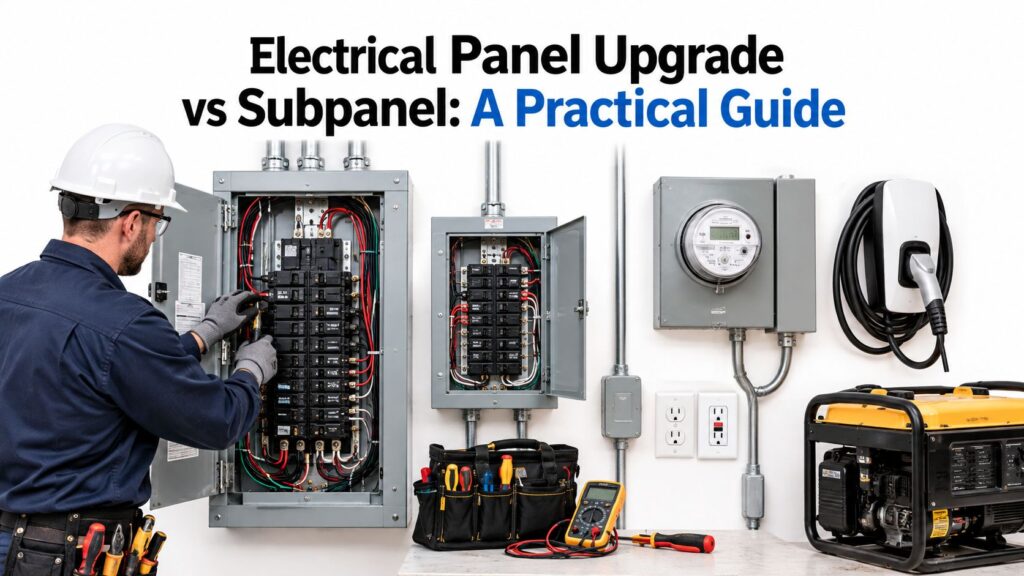 Read more about the article Electrical Panel Upgrade vs Subpanel: A Practical Guide