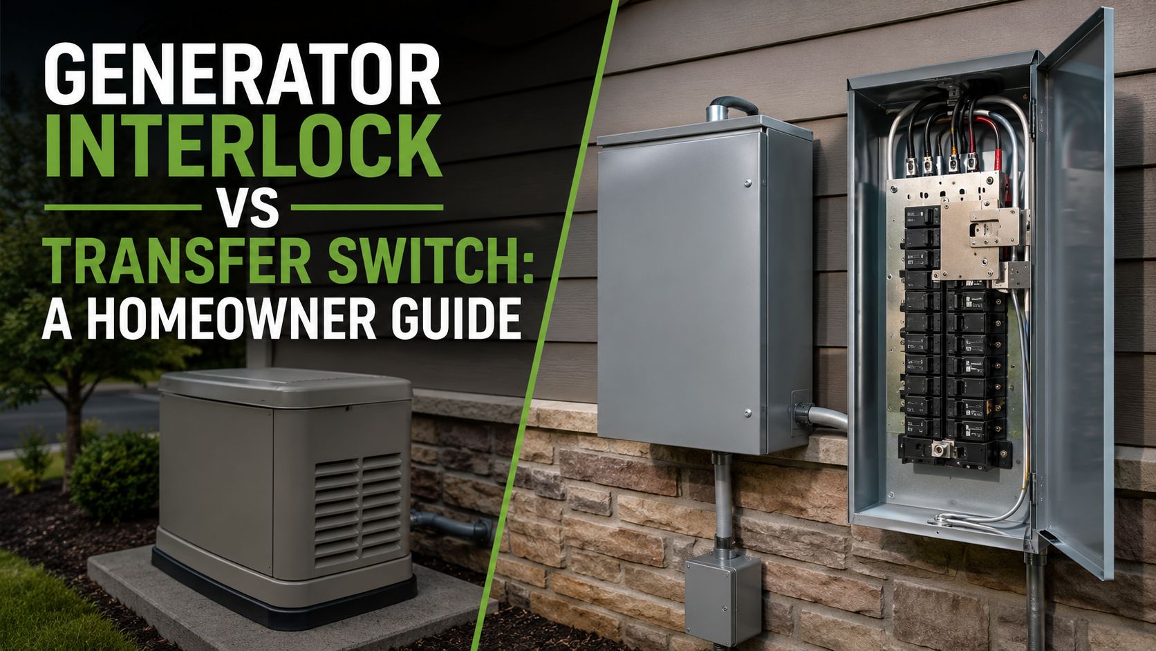 You are currently viewing Generator Interlock vs Transfer Switch: A Homeowner Guide