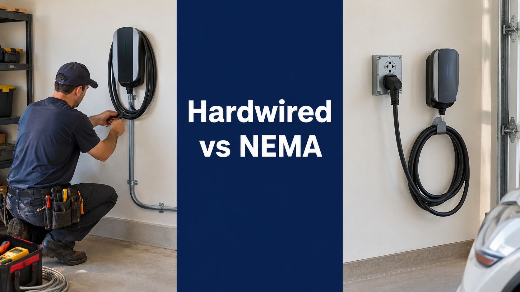 You are currently viewing Hardwired EV Charger vs NEMA 14-50 Outlet Guide